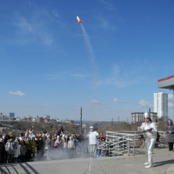 Запуск моделей ракет «Космодром у планетария»